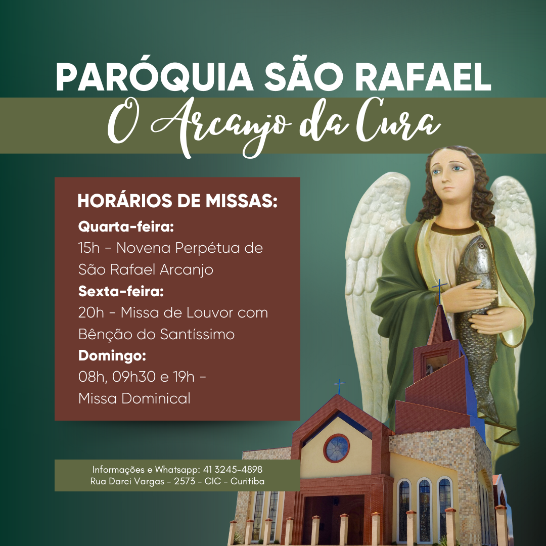 Horários de Missas e Celebrações na Paróquia São Rafael Arcanjo